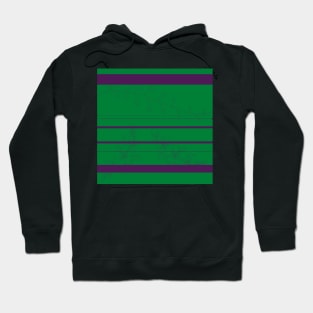 purple and green stripes Hoodie